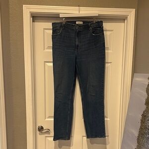 Abercrombie & Fitch Straight Leg Dark Blue Jeans